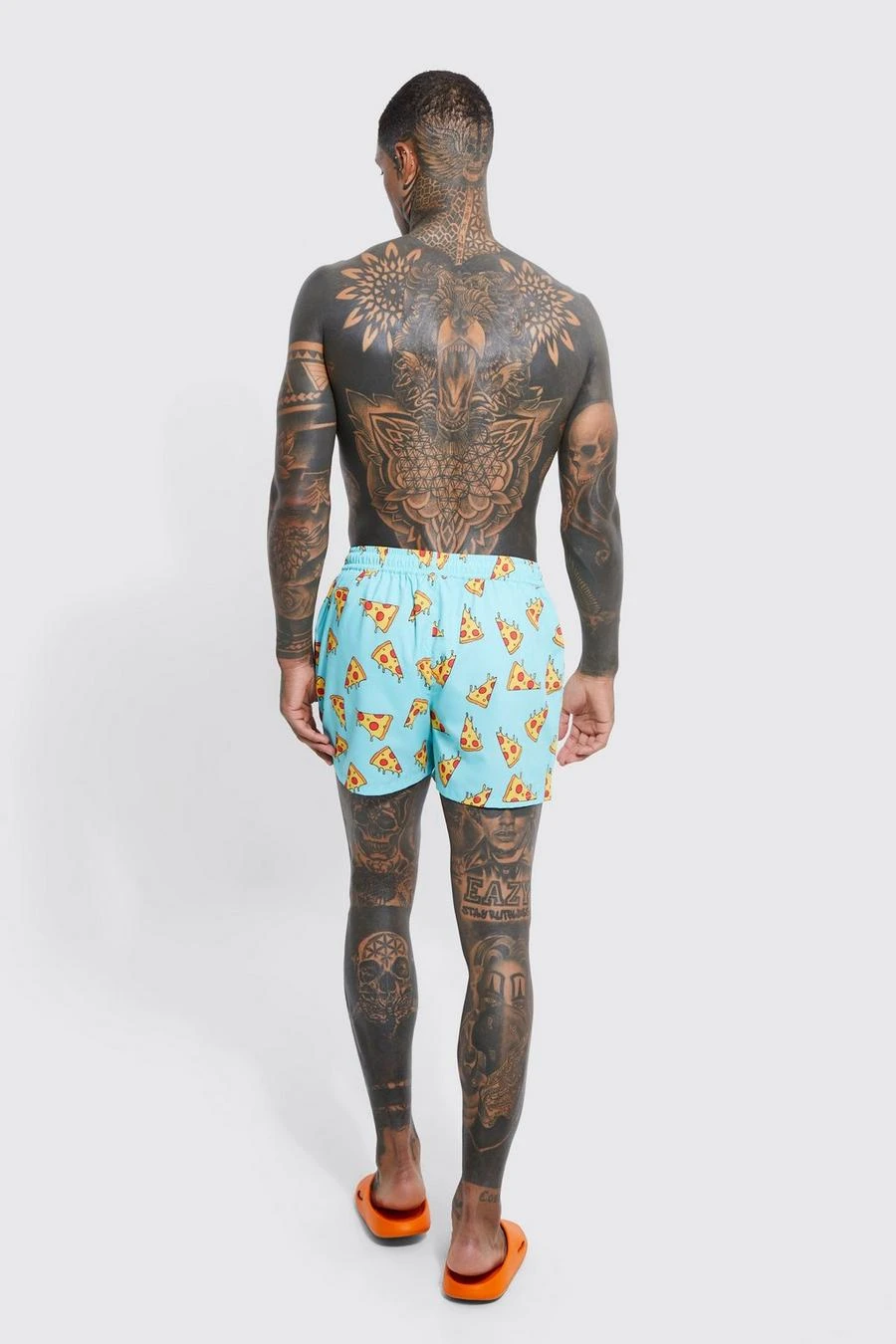 Short Length Novelty Pizza Swim Shorts 2 Short Length Novelty Pizza Swim Shorts - Image 2