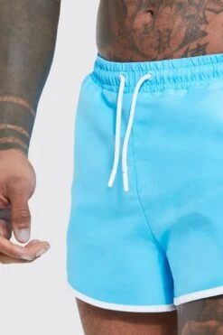 Man Signature Runner Swim Shorts 7 Man Signature Runner Swim Shorts -Sea Vibe Together male light20blue man signature runner swim shorts 1 3