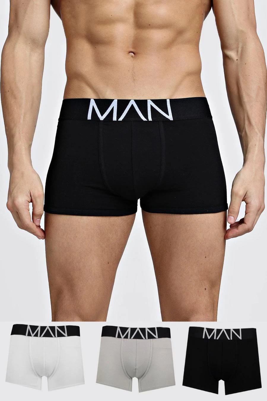 3 Pack Mixed Colour MAN Trunks 1 3 Pack Mixed Colour MAN Trunks