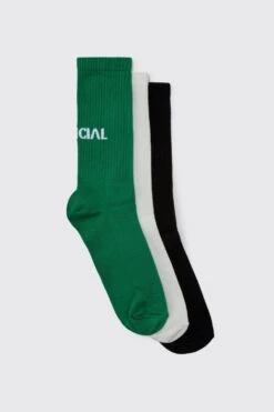 3 Pack Official Sports Socks