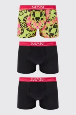 3 Pack Tie Dye Print Boxers