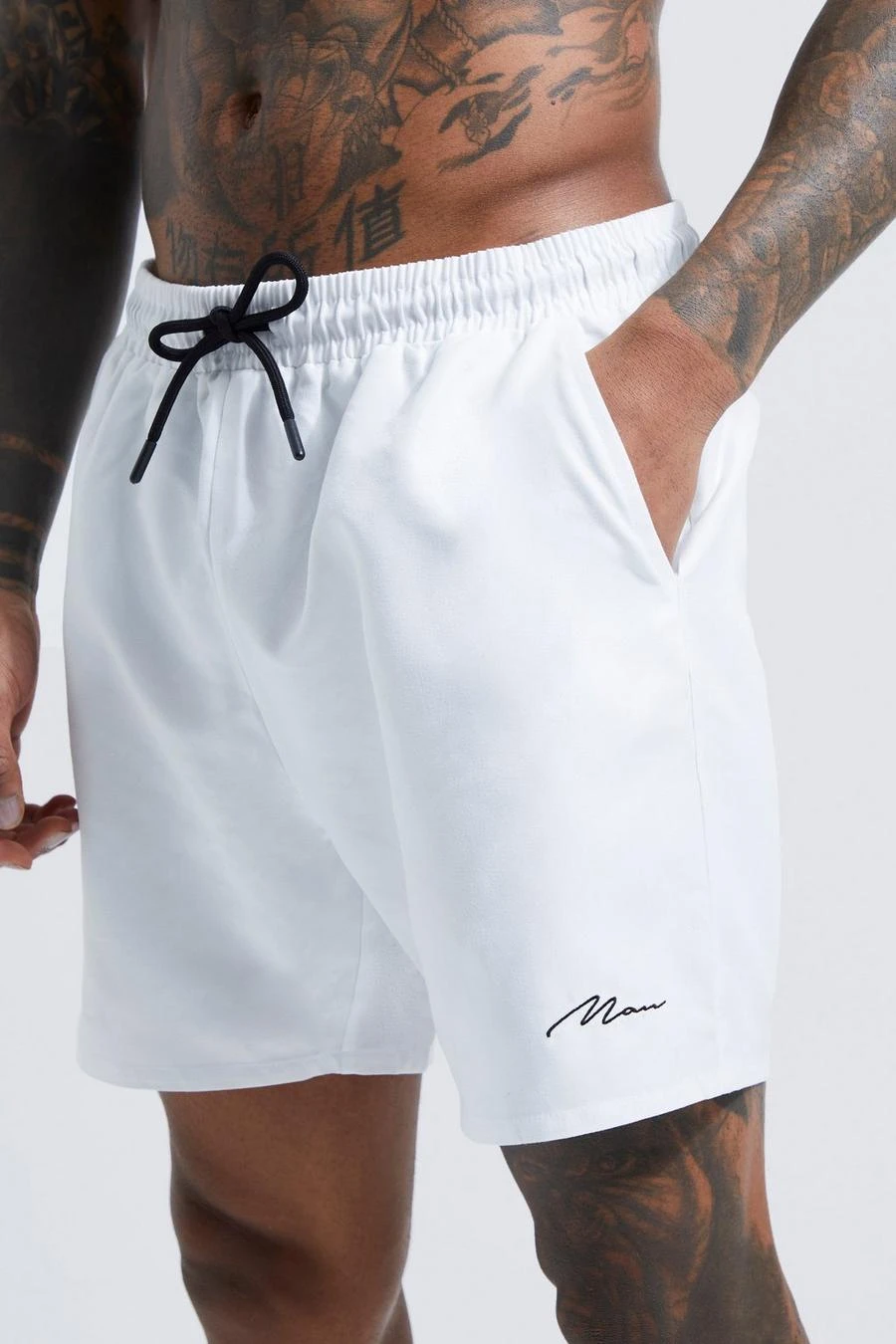 Man Signature Mid 2 Pack Swim Shorts 4 Man Signature Mid 2 Pack Swim Shorts - Image 4