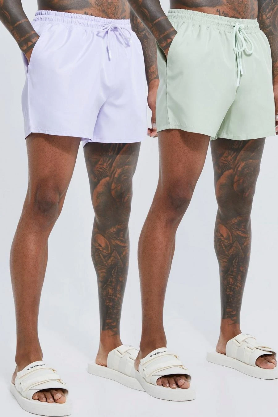 Short 2 Pack Plain Swim Shorts 1 Short 2 Pack Plain Swim Shorts
