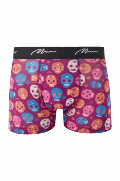 3 Pack Skull Print Boxers 6 3 Pack Skull Print Boxers -Sea Vibe Together male purple 3 pack skull print boxers 1