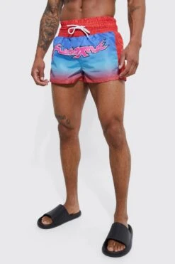 Boxer Ombre Printed Swim Short