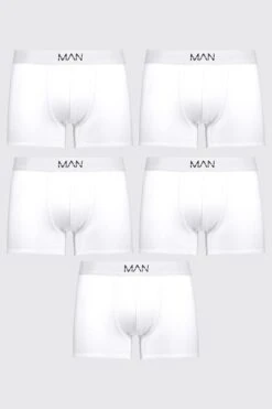 5 Pack MAN Trunks 6 5 Pack MAN Trunks -Sea Vibe Together male white 5 pack man trunks 2