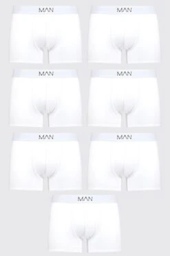 7 Pack Man Trunks -Sea Vibe Together male white 7 pack man trunks 2