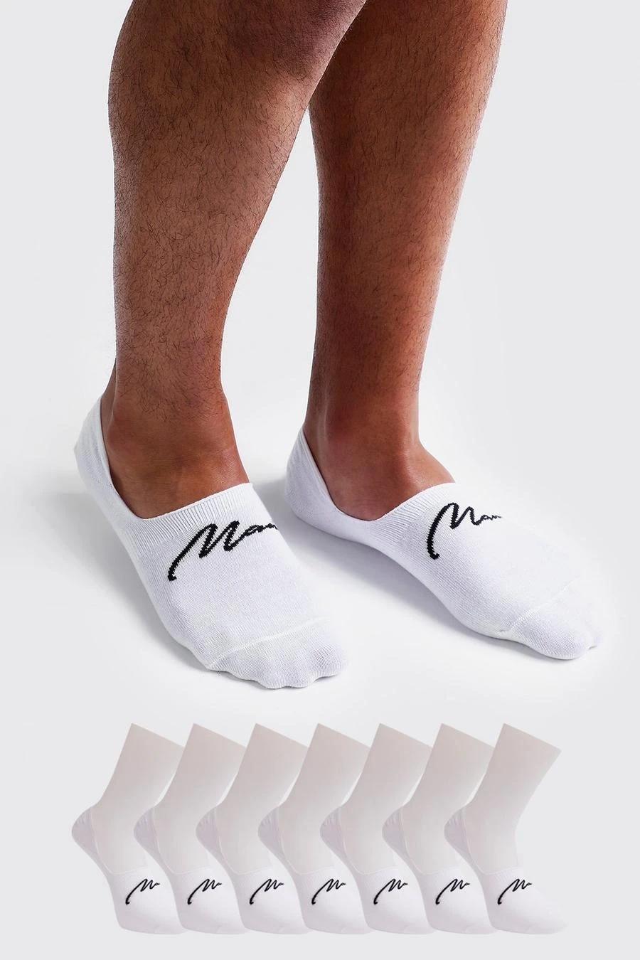 MAN Signature 7 Pack Invisible Socks 1 MAN Signature 7 Pack Invisible Socks